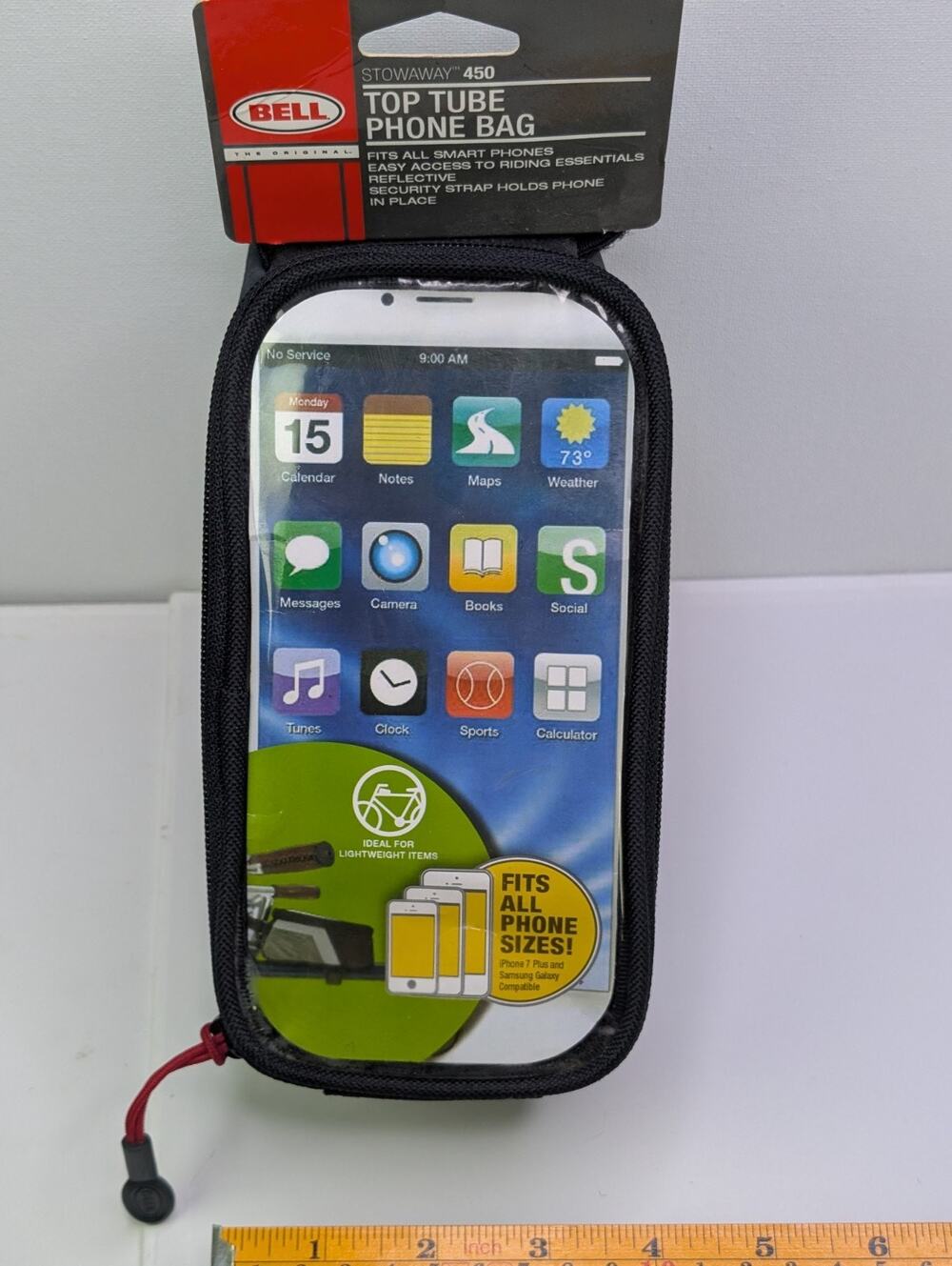 Bell Stowaway 450 Top Tube Phone Bag Bicycle Bike Storage Pouch Black NWT